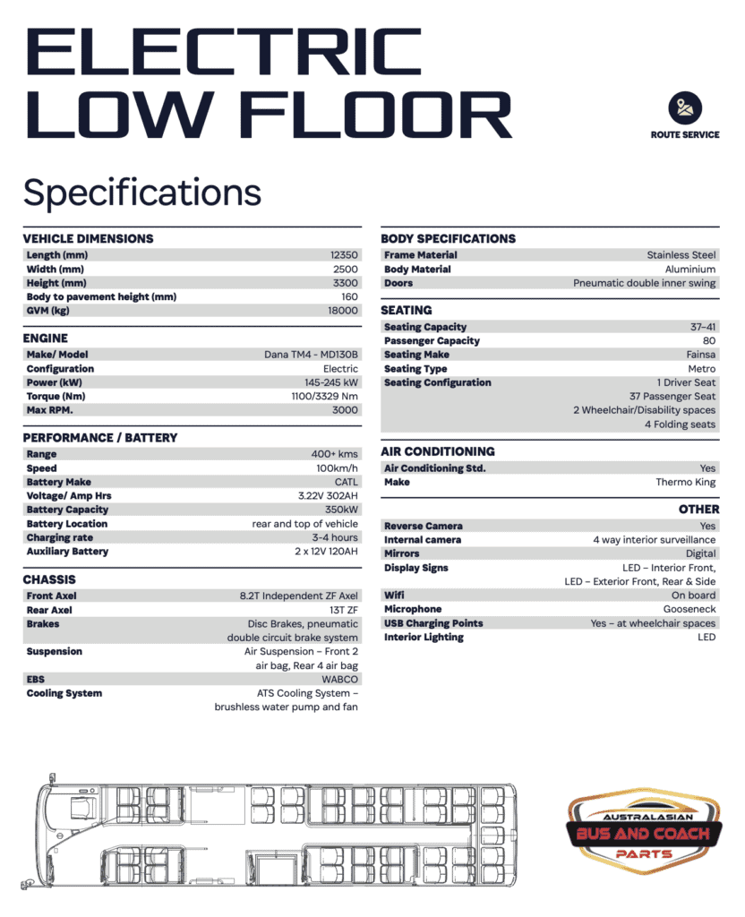 Electric Low Floor Specifications