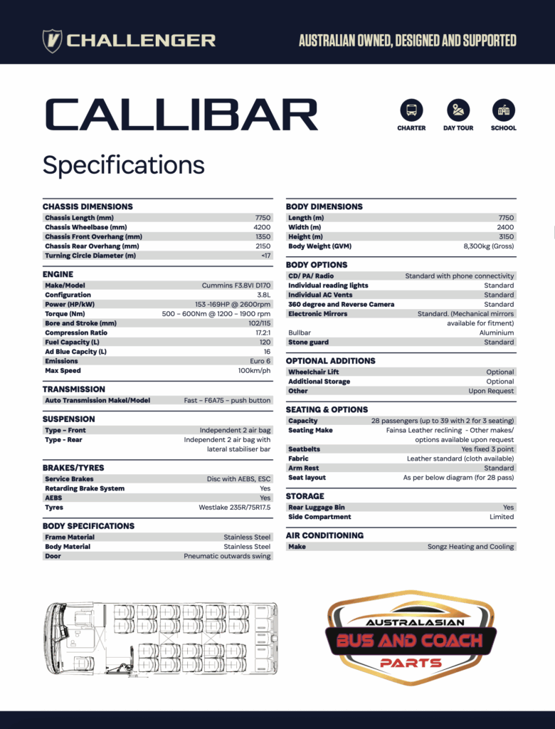 Calilibar Specs 19 Aug 2025